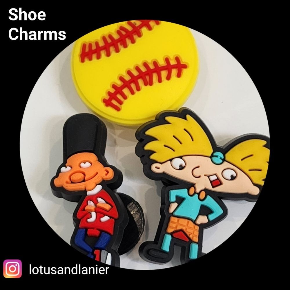 Shoe Charms "Nickelodeon Hey Arnold " Charms Set of 3